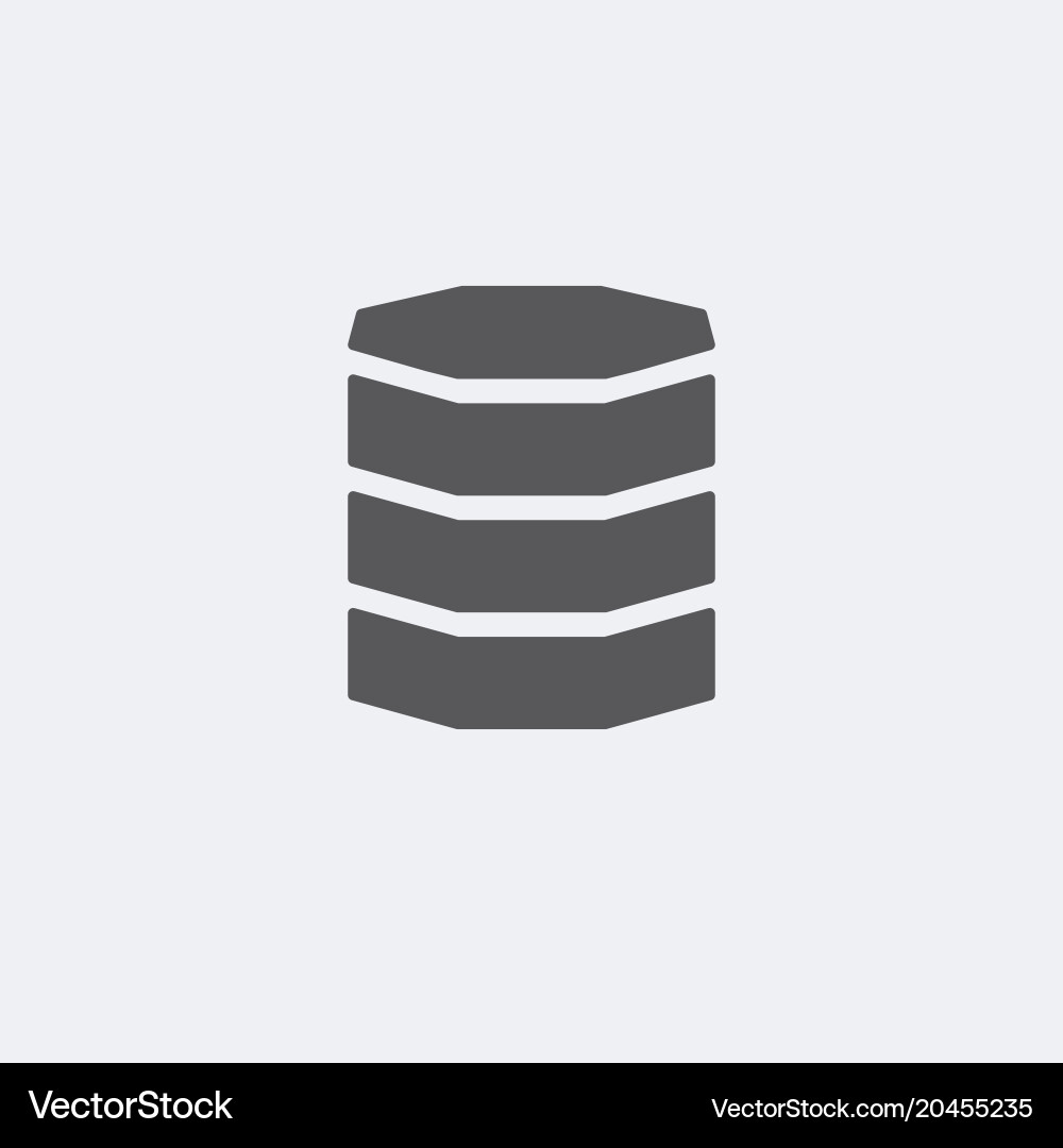 Database icon server storage symbol vector image