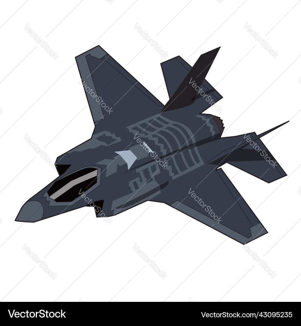 F35 stealth jet fighter design F35 stealth jet fighter design vector image
