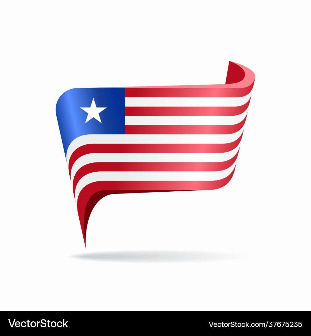 Landkarte von Liberian Flag Pointer vektorbild