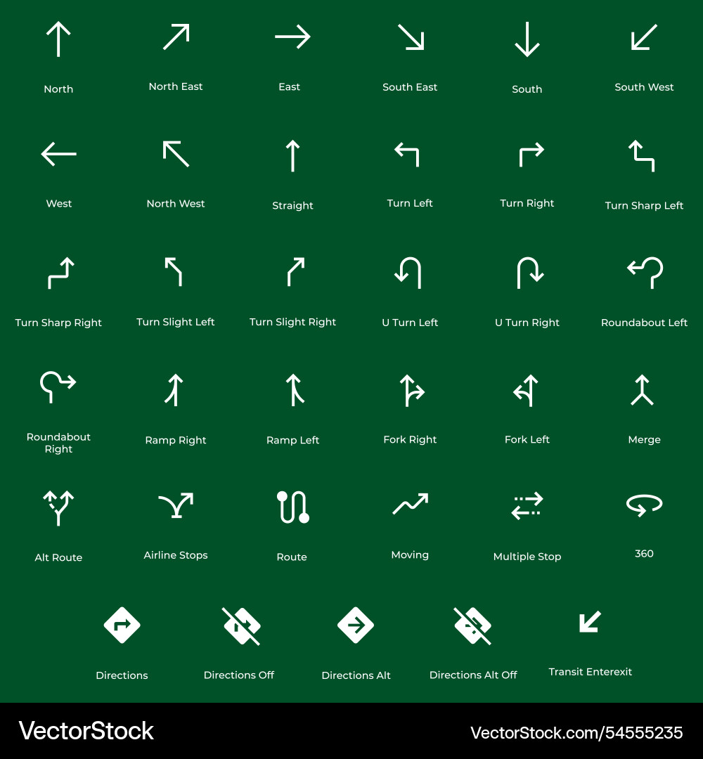 Location icon set navigation place on map solid Location icon set navigation place on map solid vector image