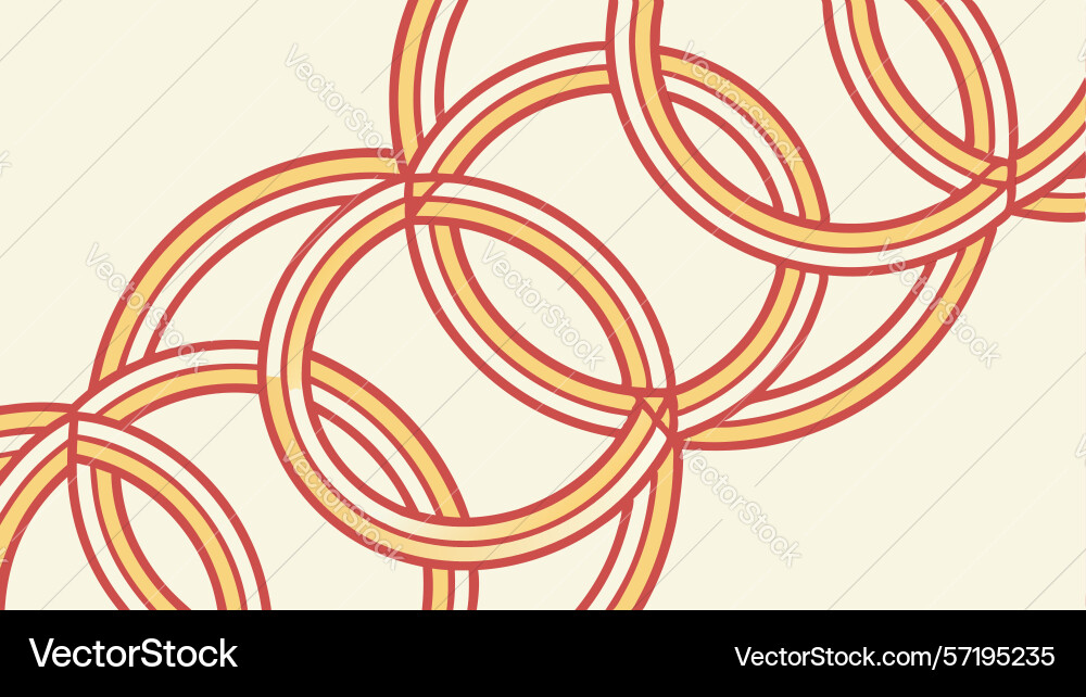 Overlapping geometric rings pattern dynamic vector image