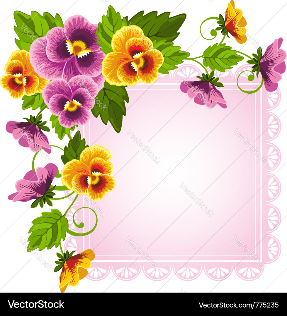 Pansy Floral Background vector image