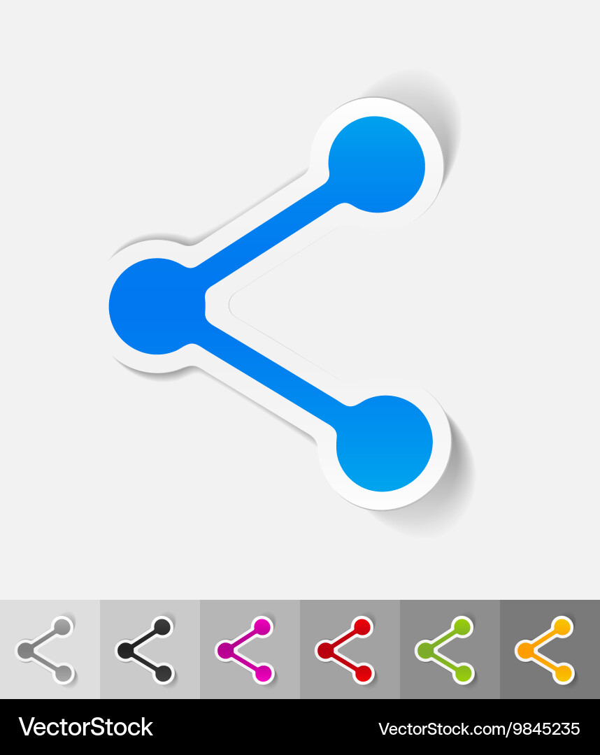Realistic design element share Vector Image