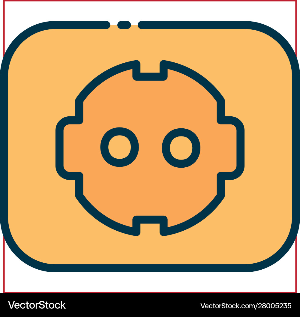 Robot inside frame smart home design Vector Image