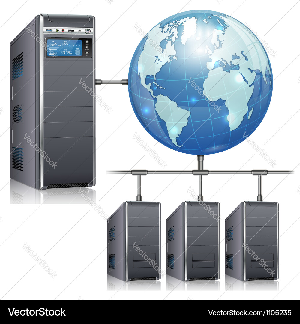 Server Network Concept Vector Image