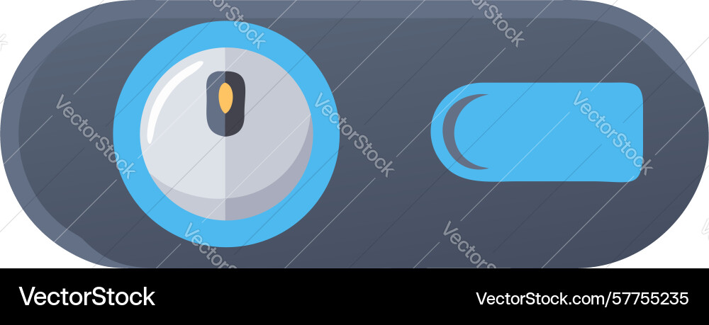 Slide button switch icon for uiux control design vector image