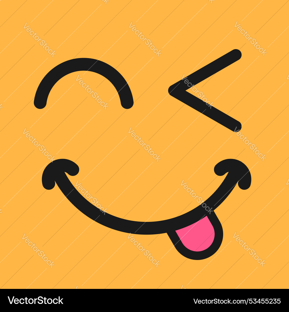 Smile day groovy element design Vector Image