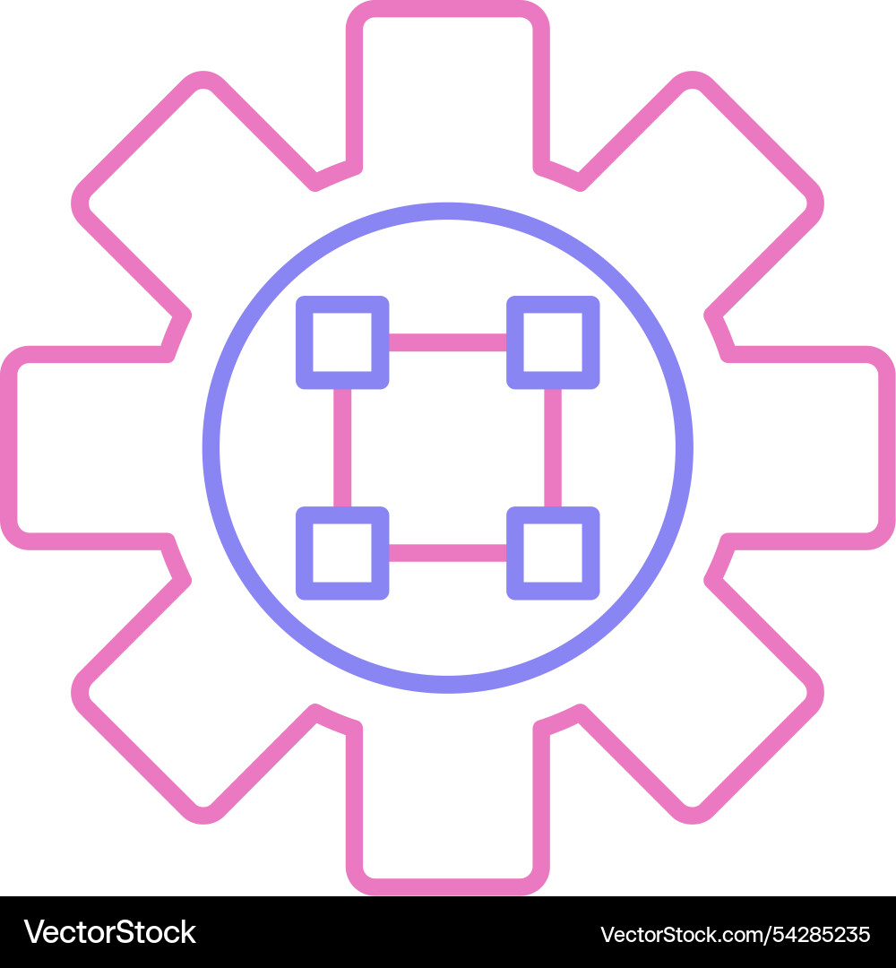 Text editor line two colour icon Vector Image