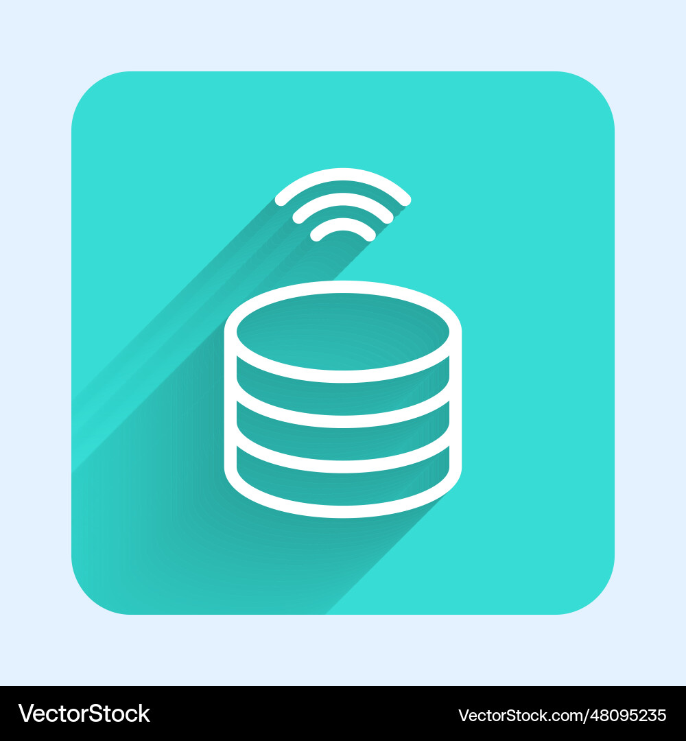 White line smart server data web hosting icon White line smart server data web hosting icon vector image
