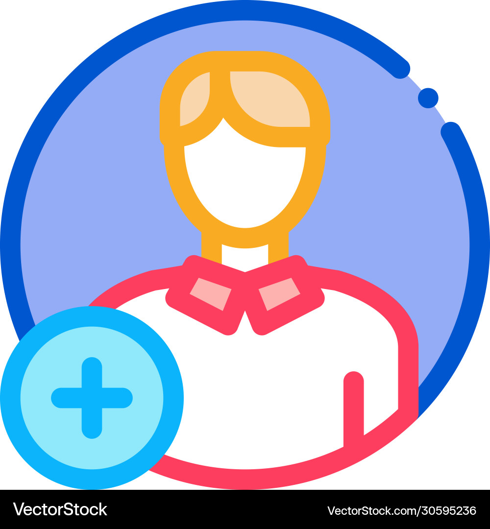 Adding new person icon outline Adding new person icon outline vector image