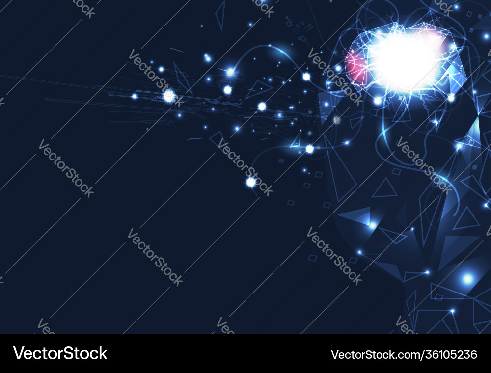 Artificial intelligence brain robot control Artificial intelligence brain robot control vector image