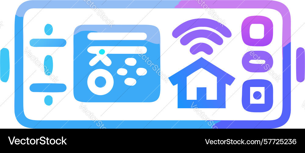 Iot smart home system centralized control panel vector image