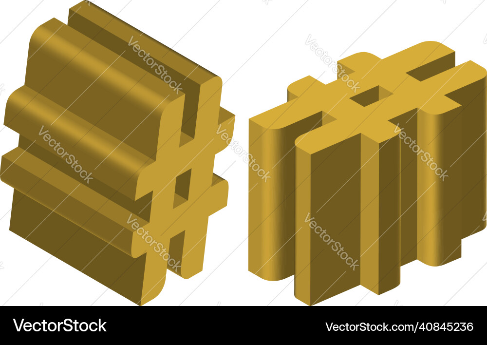 Isometric number symbol template for creating Isometric number symbol template for creating Vector Image