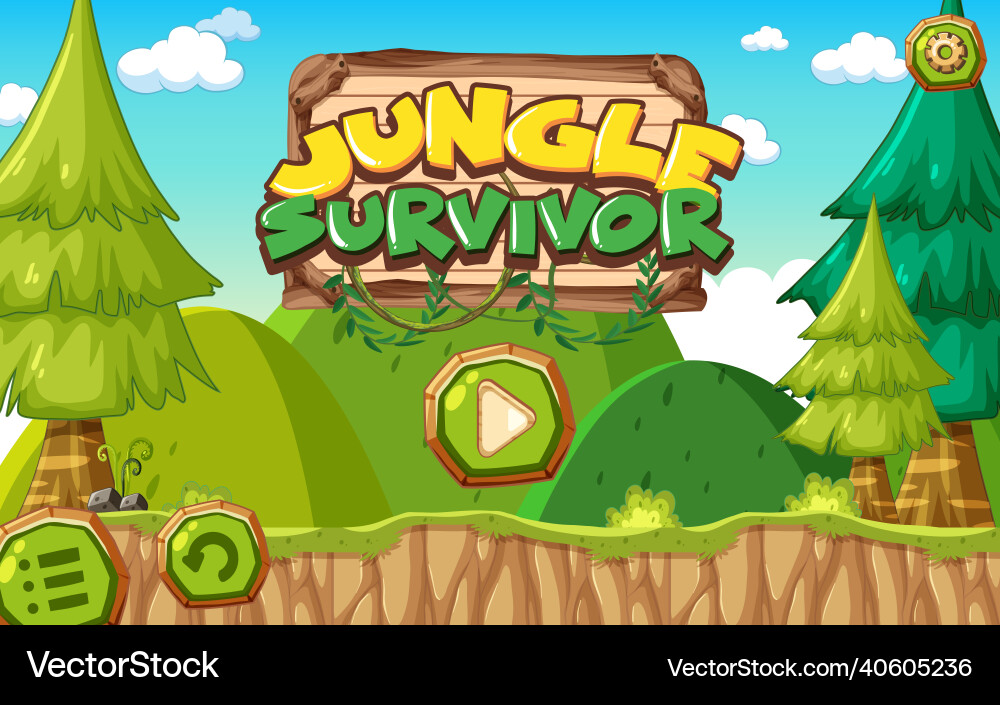 Platform game user interface design Vector Image