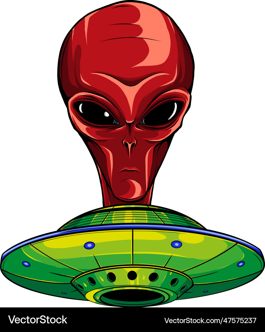Alien head design Royalty Free Vector Image - VectorStock