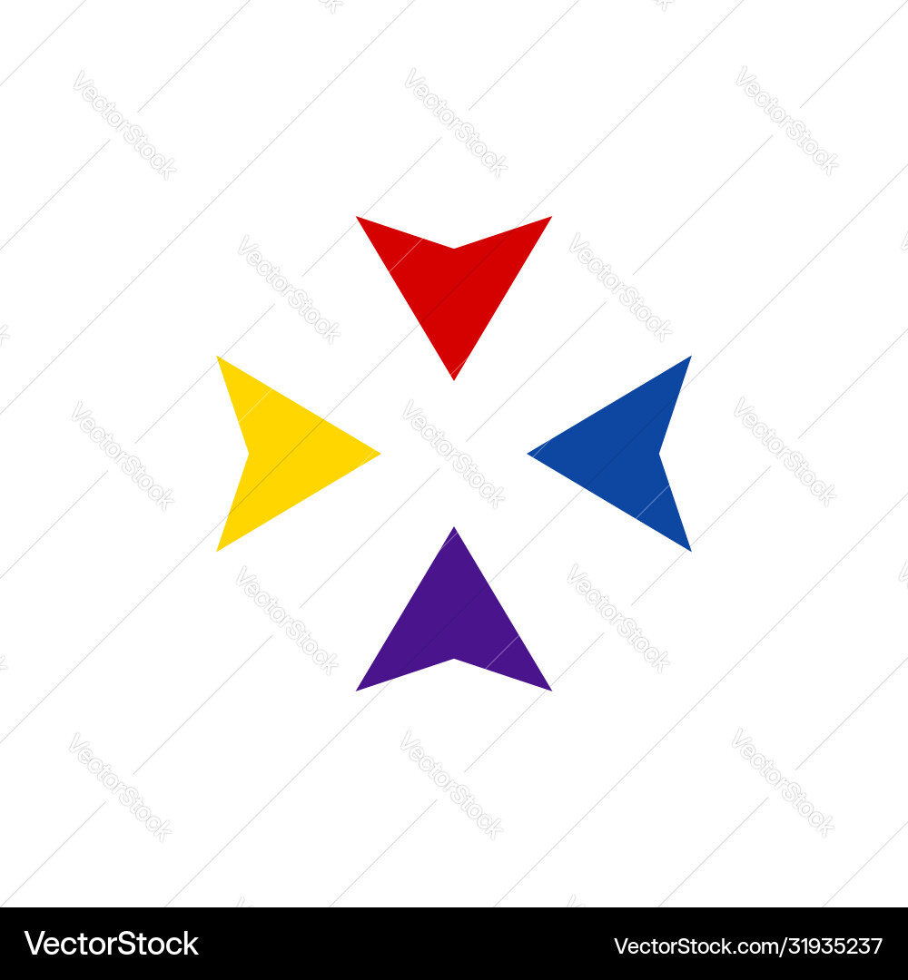 Arrow colorful design template Vector Image