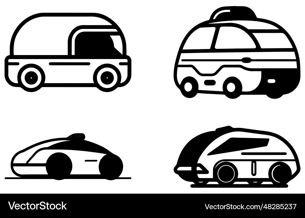 Autonomous automobile linear icon Vector Image
