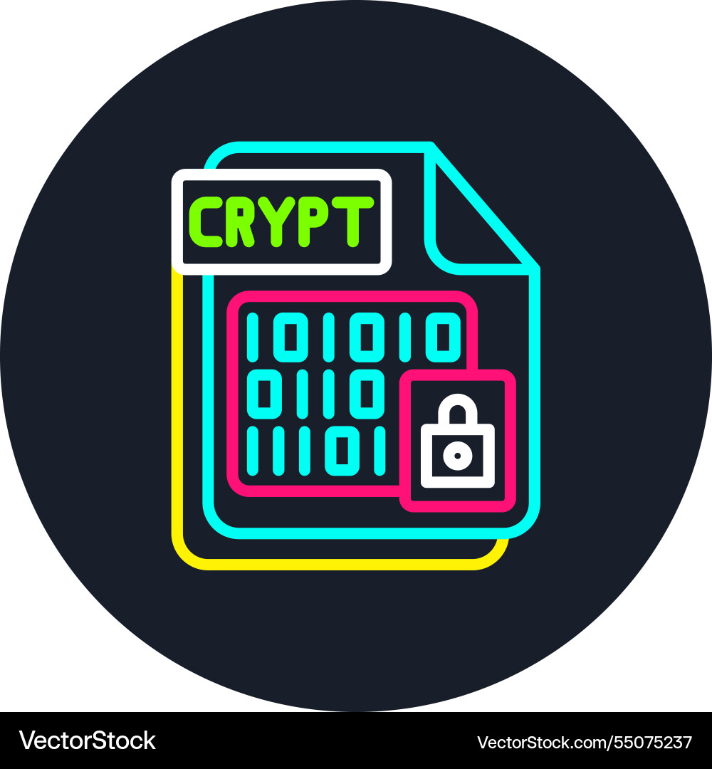 Crypt line multi color icon Vector Image