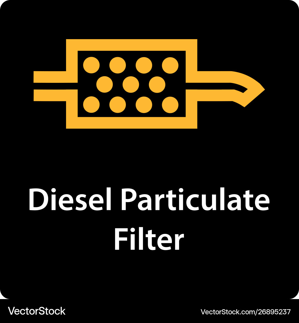 Diesel Particulate Filter Warning Icon vector image