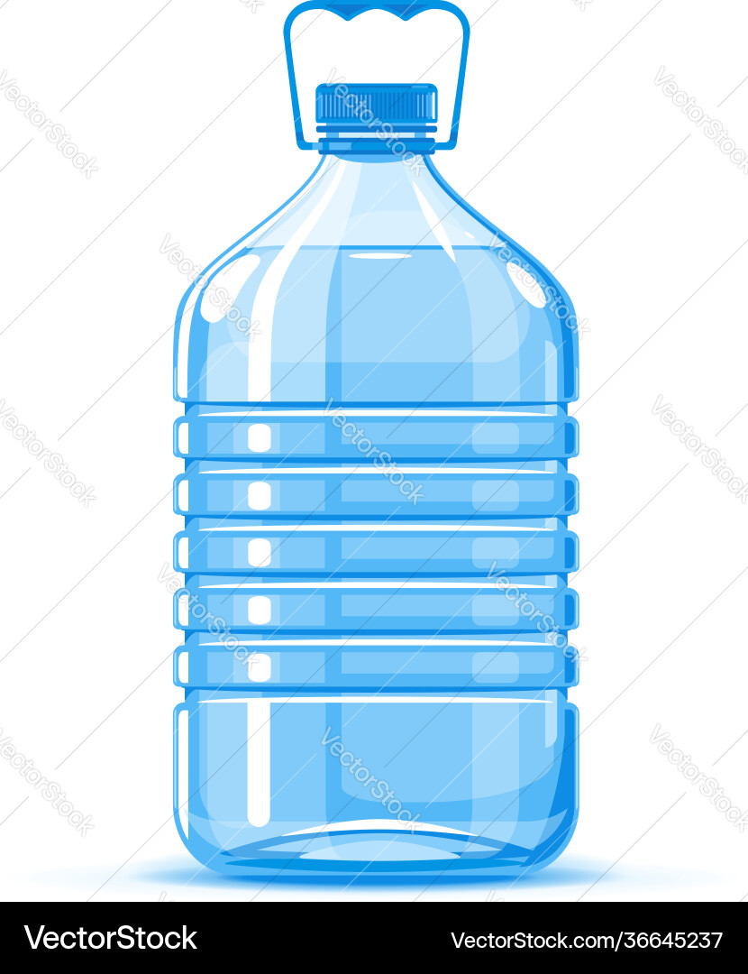 Fünf Liter Wasserflaschenbehälter mit Griff Fünf Liter Wasserflaschenbehälter mit Griff vektorbild