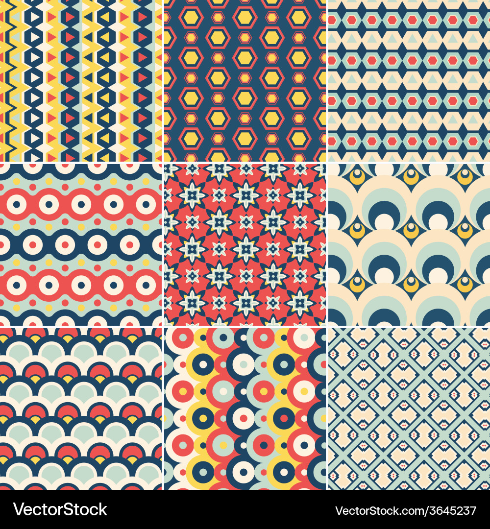 Geometric Pattern Set vector image