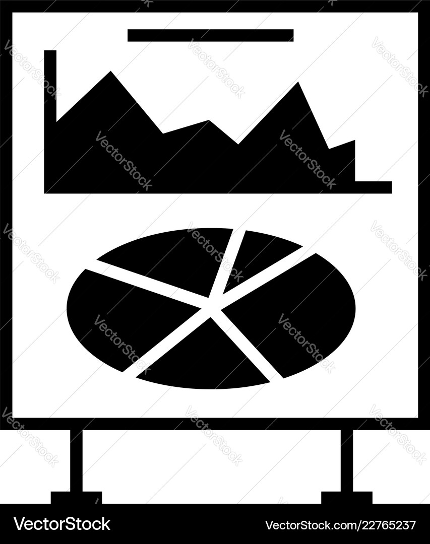 Graph board icon simple style Graph board icon simple style Vector Image