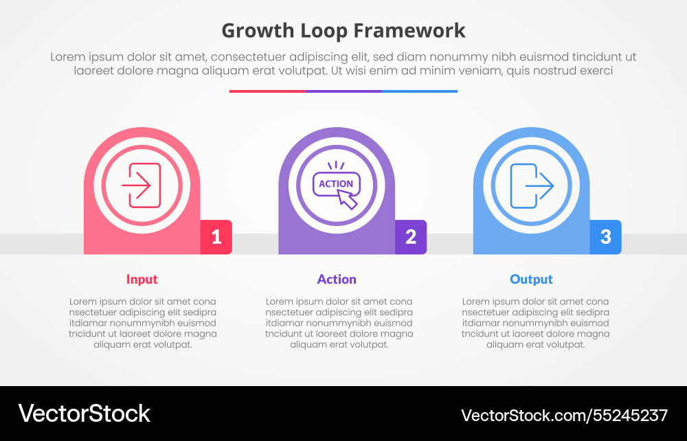 Growth loop framework infographic concept vector image