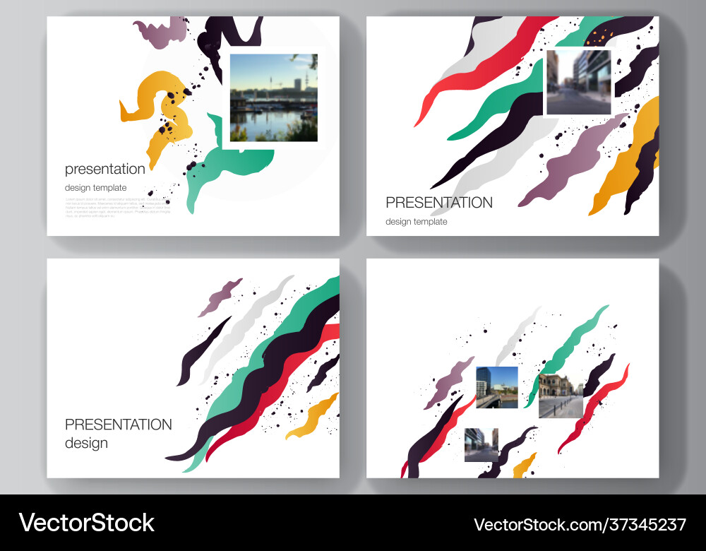 Layout presentation slides design Layout presentation slides design vector image