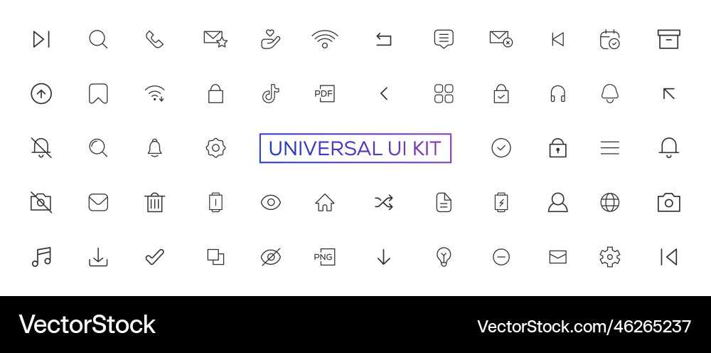 Minimalist and simple looking ui icons set Minimalist and simple looking ui icons set vector image