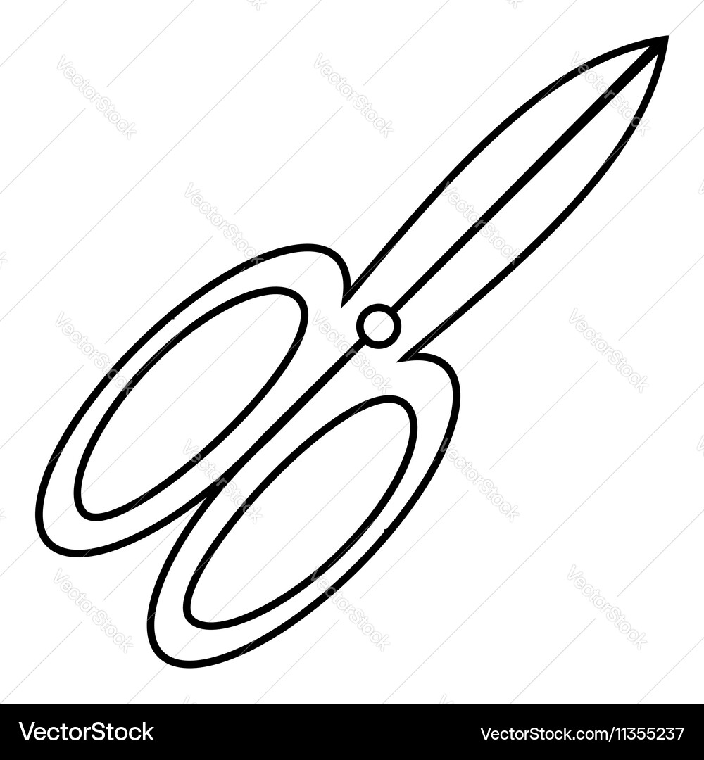 Scissors icon outline style Vector Image