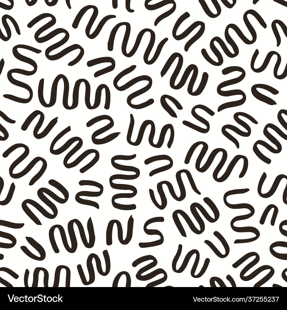 Zig zag brush stroke seamless pattern vector image