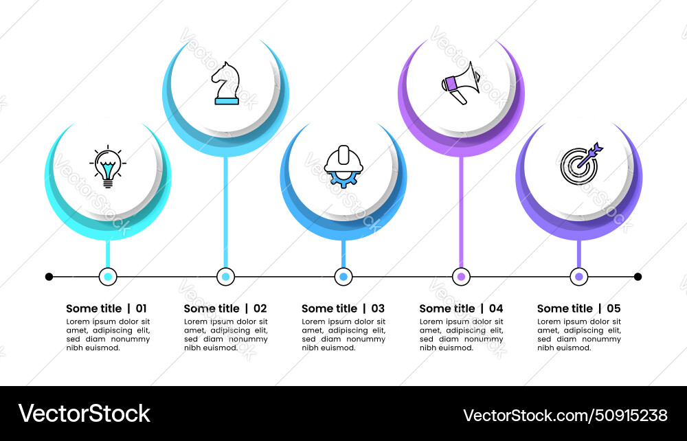 Abstract Circle Workflow Template vector image