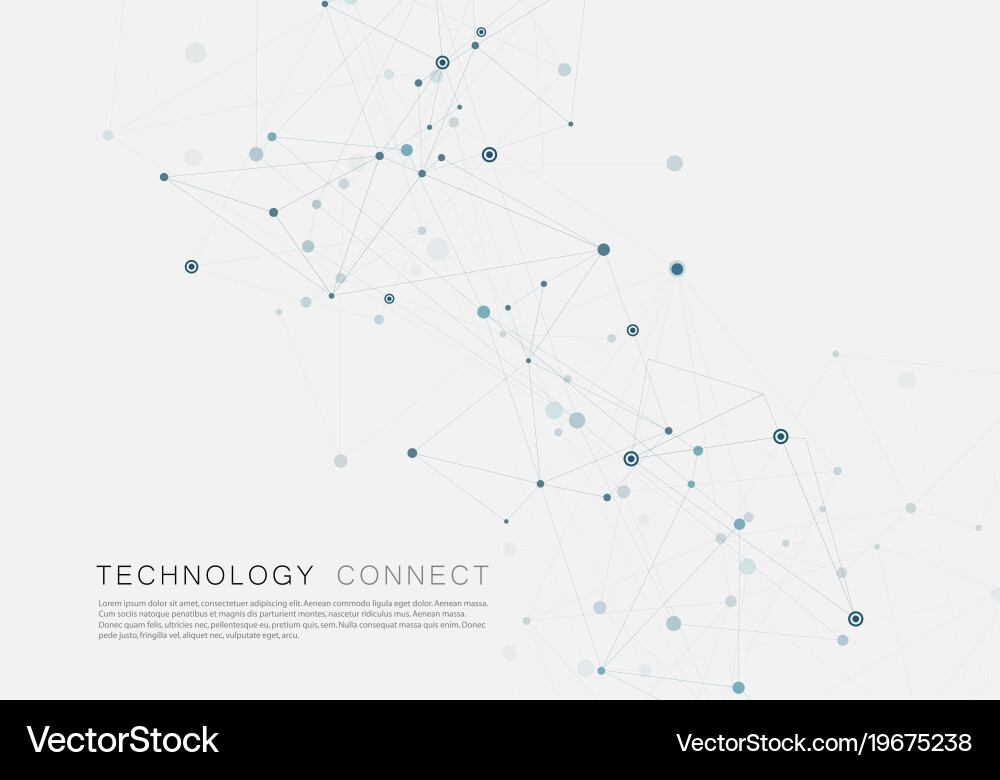 Connected Network Grid vector image