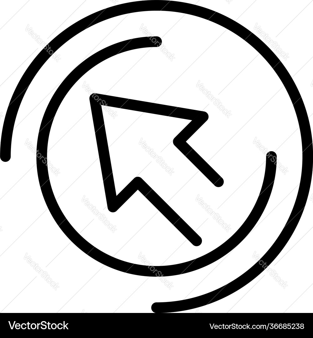 Cursor interface icon outline style Vector Image