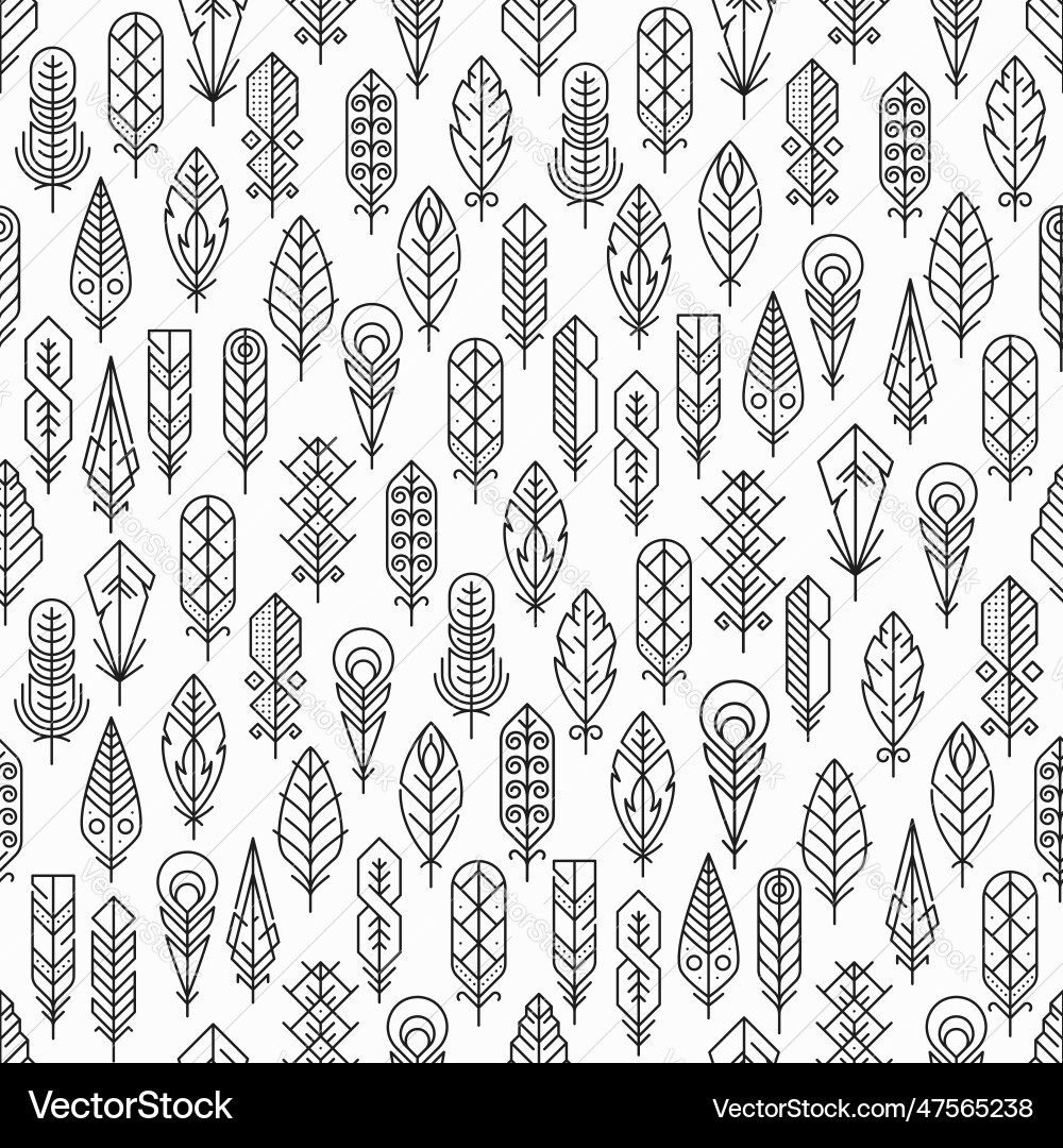 Feather Pattern Seamless vector image