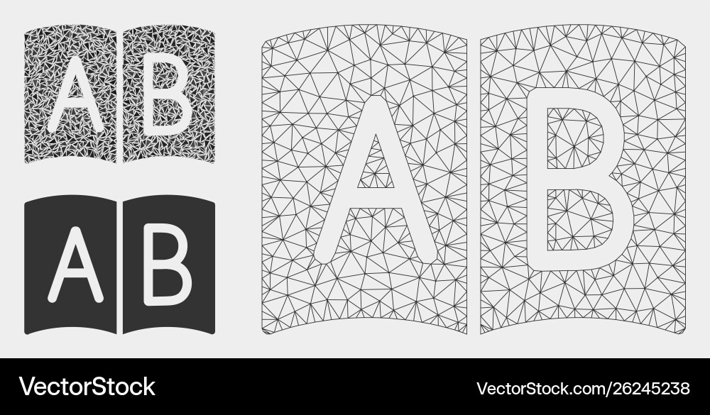 Handbook mesh carcass model and triangle Handbook mesh carcass model and triangle vector image
