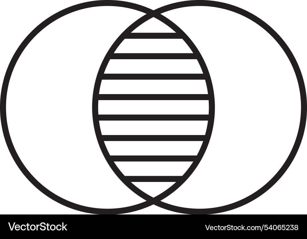 Overlap line icon design Vector Image