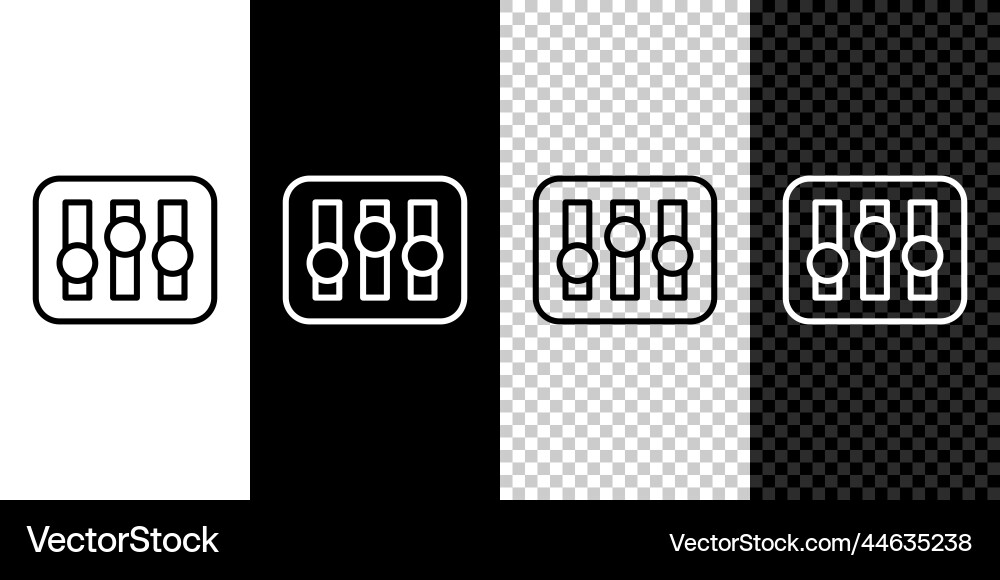 Set line sound mixer controller icon isolated Set line sound mixer controller icon isolated vector image