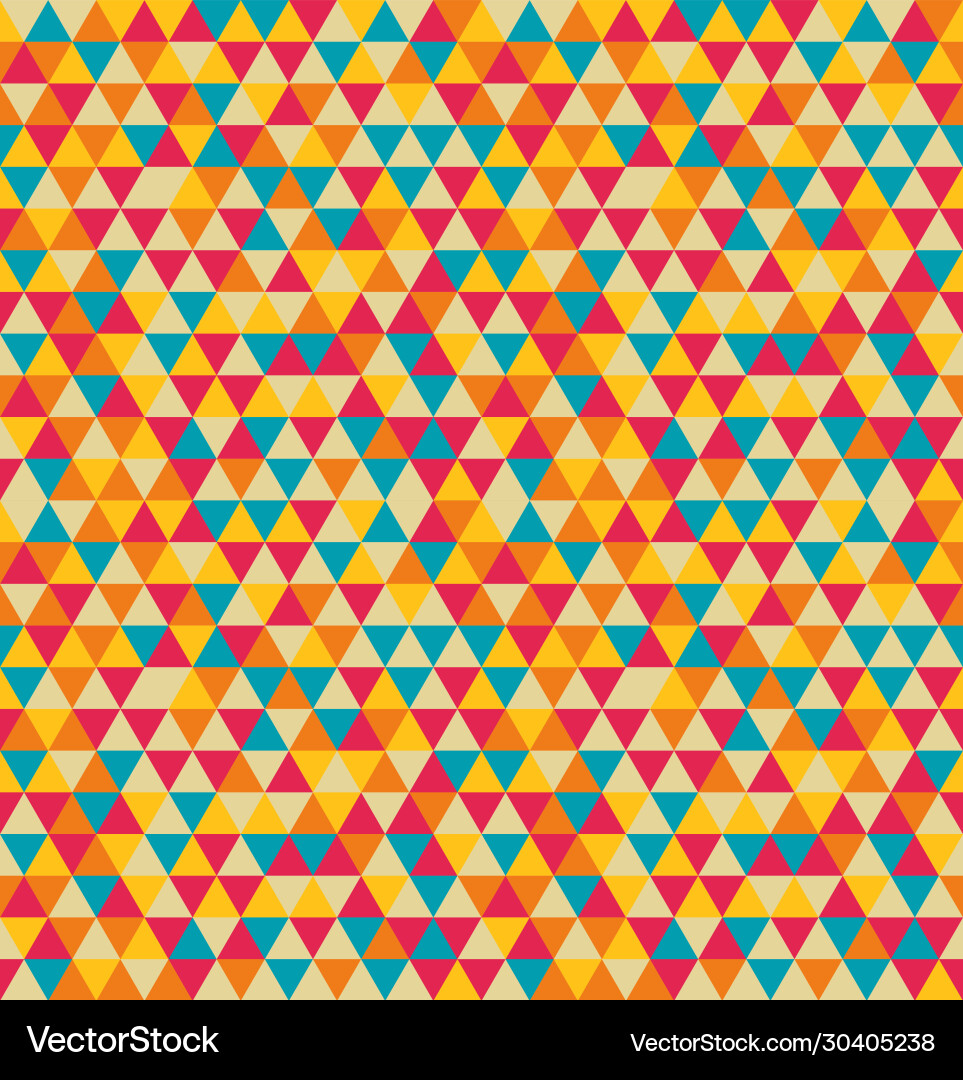 Triangle pattern seamless in retro color scheme Triangle pattern seamless in retro color scheme vector image