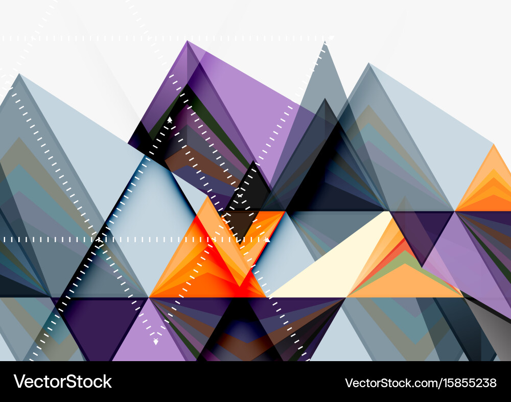 Triangular low poly a4 size geometric vector image