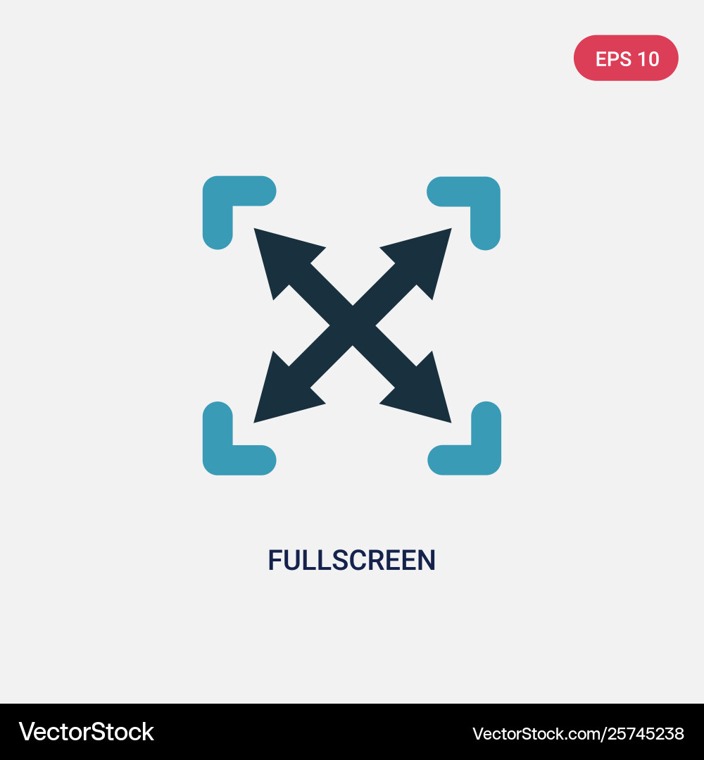 Two color fullscreen icon from interface concept vector image