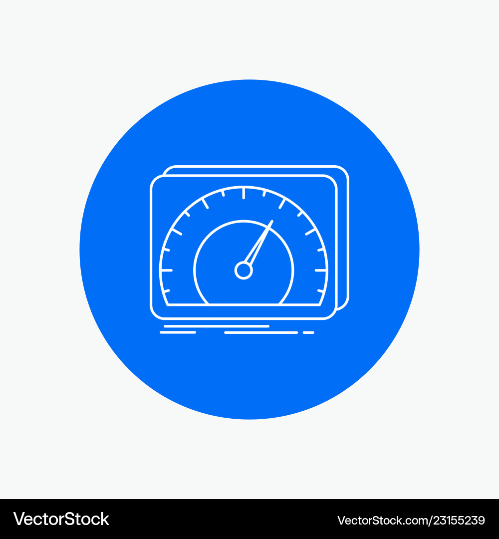 Dashboard device speed test internet white line Dashboard device speed test internet white line vector image