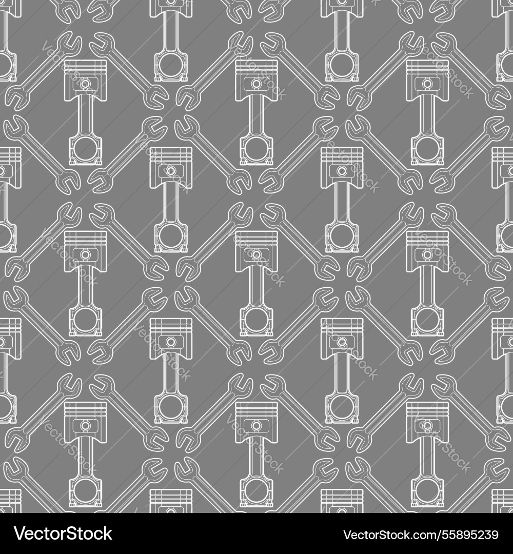 Engine piston and wrench pattern seamless Engine piston and wrench pattern seamless vector image