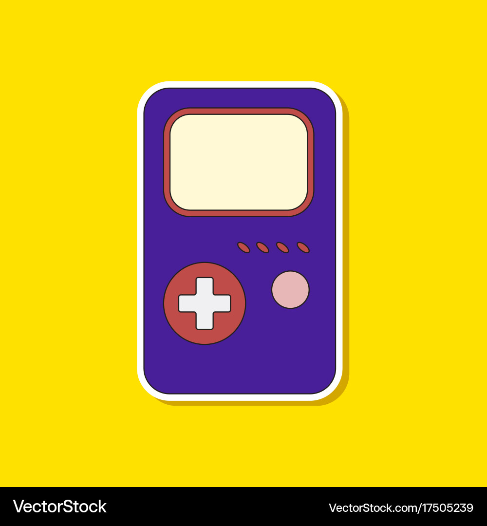 Flat icon on background game console Vector Image