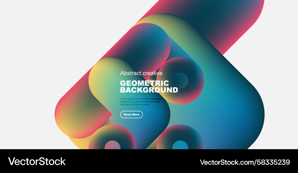 Fluid shapes overlap creating vibrant color Vector Image
