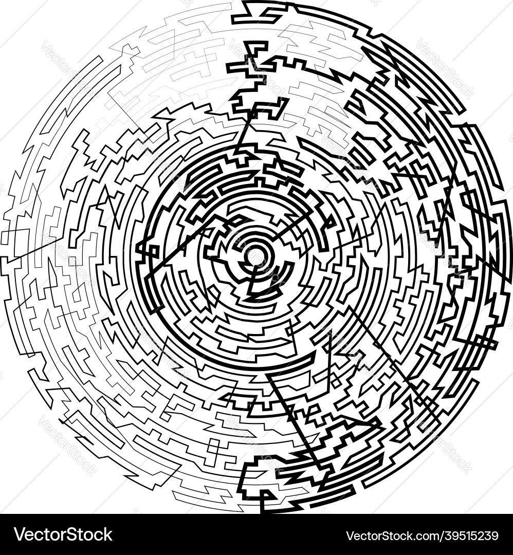 Geometric random circular element abstract Vector Image