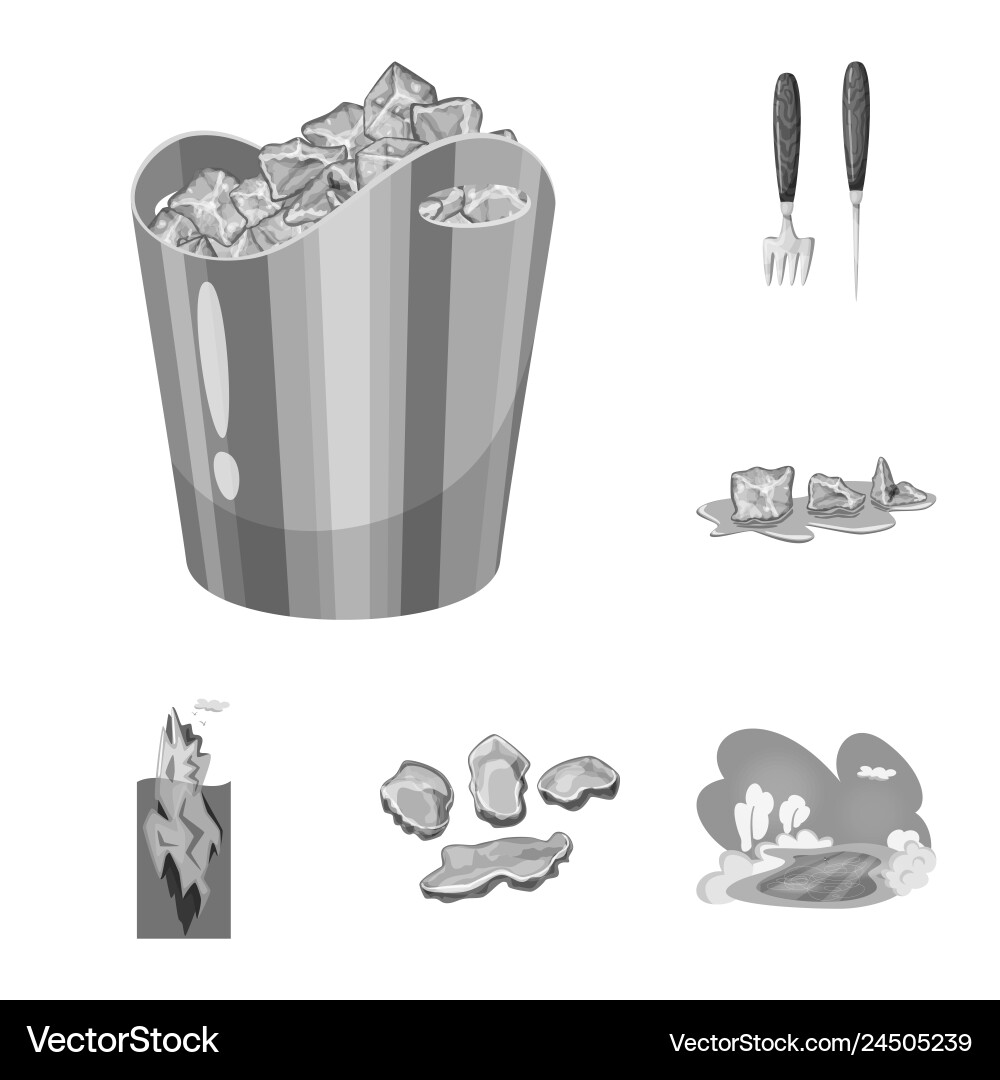 Isolated object of square and purity sign set Isolated object of square and purity sign set vector image