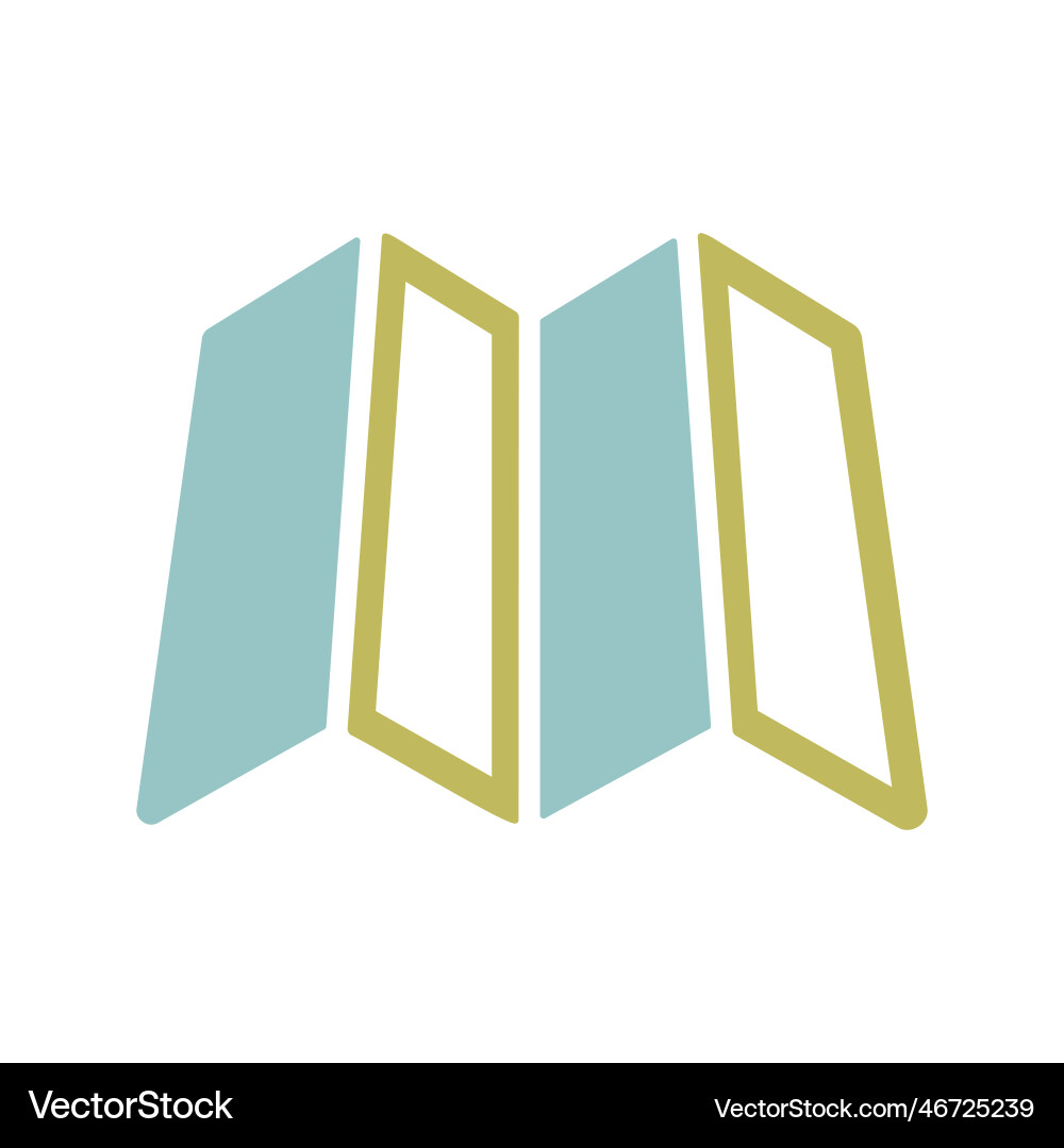 Map isolated icon navigation sign graph symbol vector image