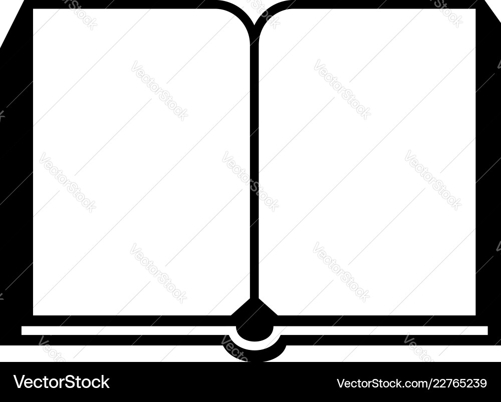 Open new book icon simple style Open new book icon simple style vector image