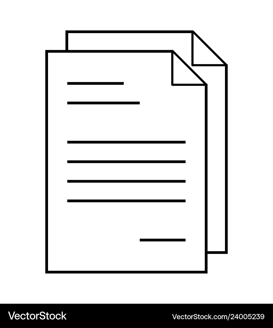 Paper document file with bent horn web icon vector image